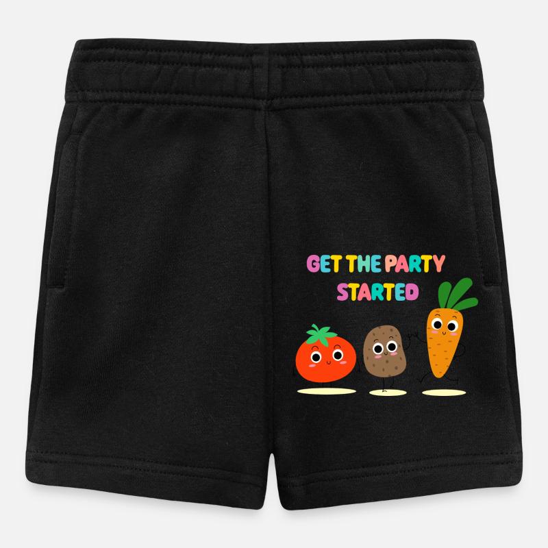 Veggie Party - Vegetable Party - Gift Idea - Baby Shorts - black