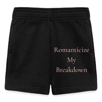 Romanticize My Breakdown Tee – Soft Girl Sad - Baby Shorts - black - Front