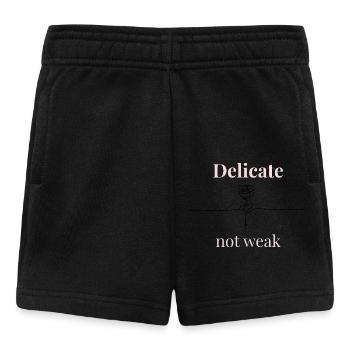 Zartes, nicht schwaches T-Shirt – feminin, aber wild - Baby Shorts - Schwarz - Vorne