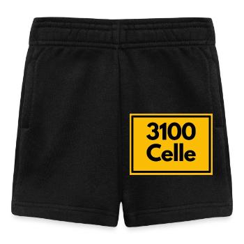 Panneau de lieu - puis rétro ancien code postal 3100 CELLE - Short Bébé - noir - Devant