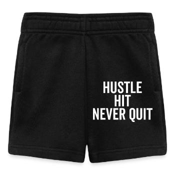 Hustle Hit Never Quit - Baby Shorts - black - Front