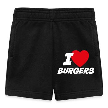 J’adore les burgers - Short Bébé - noir - Devant