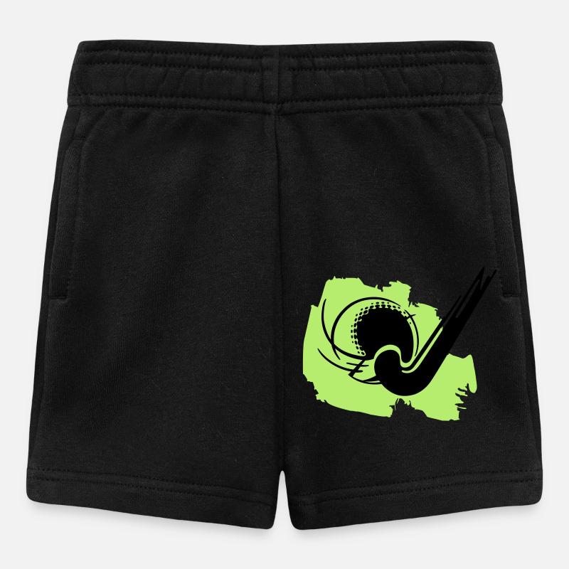 bâton de hockey et balle - Short Bébé - noir