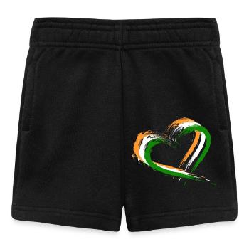 Herz Bürste Flagge Indien Design Neu Vektor Fahne - Baby Shorts - Schwarz - Vorne