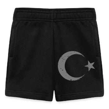 Türkische Flagge vintage Styl - Baby Shorts - Schwarz - Vorne
