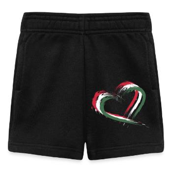 Herz Bürste Flagge Ungarns - Baby Shorts - Schwarz - Vorne