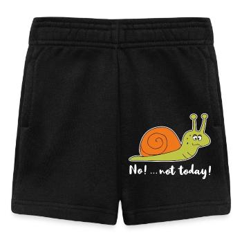 No Not Today Snail Chilling Cadeau paresseux drôle - Short Bébé - noir - Devant