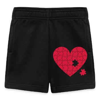 herz - Baby Shorts - Schwarz - Vorne
