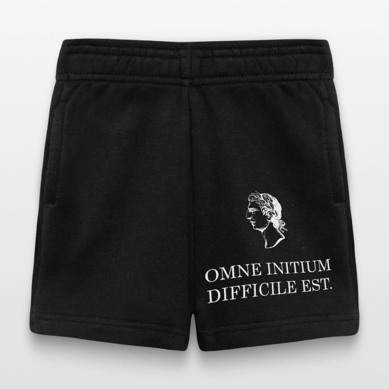 all beginning is difficult latin white Baby Shorts