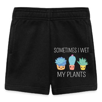Parfois, je mouille mes plantes II - Short Bébé - noir - Devant