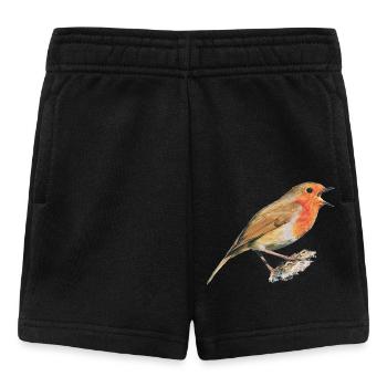 Rotkehlchen Vogel Robin - Baby Shorts - Schwarz - Vorne