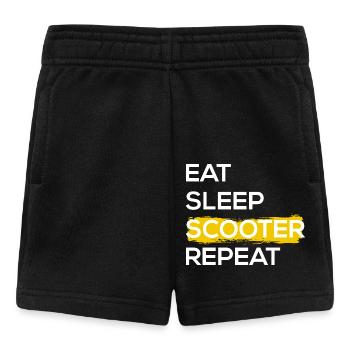 Eat Sleep Scooter Repeat II - Baby Shorts - black - Front