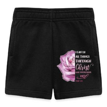 I Can Do All Things Through Christ LGBT Jesus - Baby Shorts - black - Front