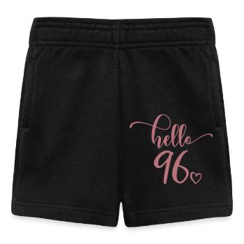 Hallo 96 - Süßes Geschenk zum 96. Geburtstag, 96 Jahre alt - Baby Shorts - Schwarz - Vorne
