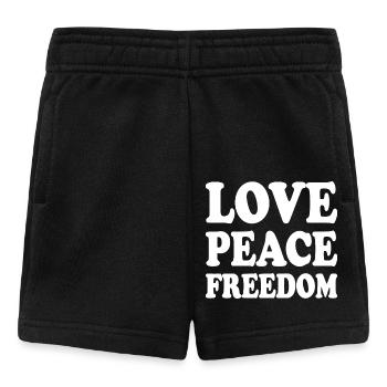Love peace freedom - Baby Shorts - Schwarz - Vorne
