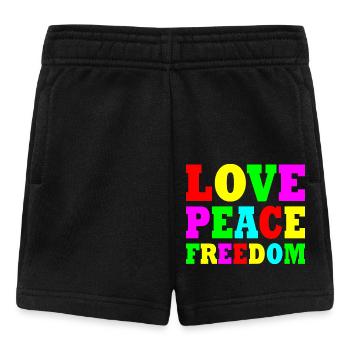 Love peace freedom - Short Bébé - noir - Devant
