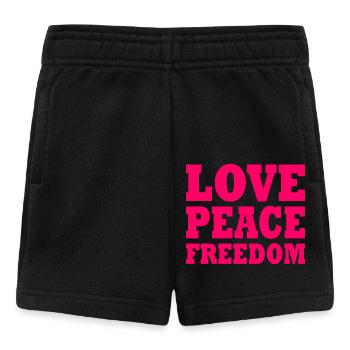 Love peace freedom - Short Bébé - noir - Devant