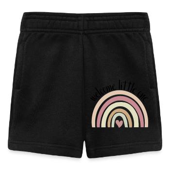 Welcome little one - babyspruch süß - Baby Shorts - Schwarz - Vorne