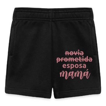 Esposa Mama Married Women Funny Pregnancy Gift - Baby Shorts - black - Front