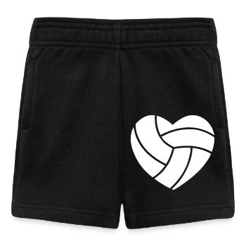 Cœur de volleyball - Short Bébé - noir - Devant