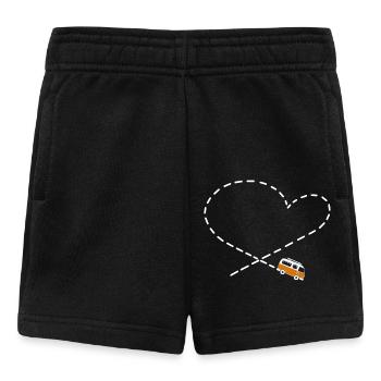 Camper love Bus Camping Herz - Baby Shorts - Schwarz - Vorne