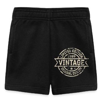 1989 Anniversaire Né Année de naissance millésime - Short Bébé - noir - Devant