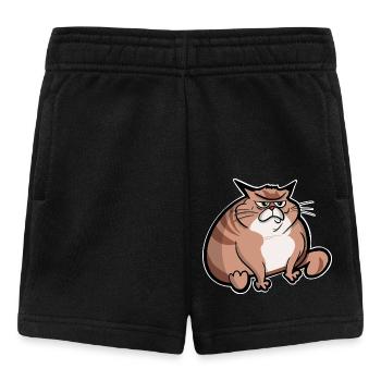 Dicke Katze - Baby Shorts - Schwarz - Vorne