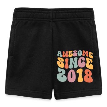 2018 Jahrgang Geburtstag Groovy Vintage Retro - Baby Shorts - Schwarz - Vorne