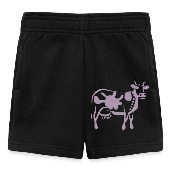 Kuh Kunst Abstrakt - Baby Shorts - Schwarz - Vorne