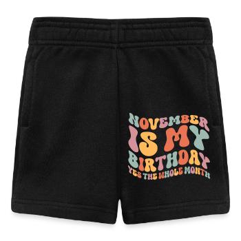 November Birthday - Baby Shorts - black - Front
