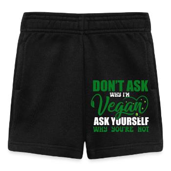 Vegan Veganismus - Baby Shorts - Schwarz - Vorne