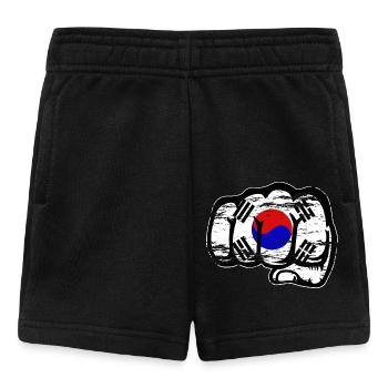Drapeau de la Corée du Sud Main Poing Utilisé - Short Bébé - noir - Devant