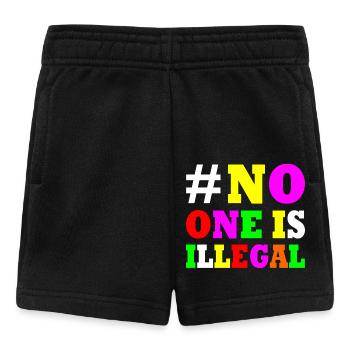 No one is illegal - Baby Shorts - Schwarz - Vorne