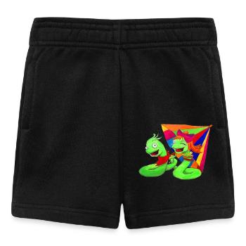 Würmchen und Franzie Aus Kinderbuch - Baby Shorts - Schwarz - Vorne