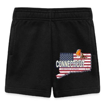 Connecticut Vereinigte Staaten Retro Landkarte - Baby Shorts - Schwarz - Vorne