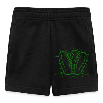 3 Kaktus Pflanzen Stachelig Stacheln Kakteen Wüste - Baby Shorts - Schwarz - Vorne