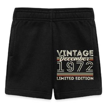 Jahrgang Dezember 1972 - 53. Jubiläum Dezember - Baby Shorts - Schwarz - Vorne