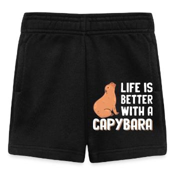Capybara - Baby Shorts - Schwarz - Vorne