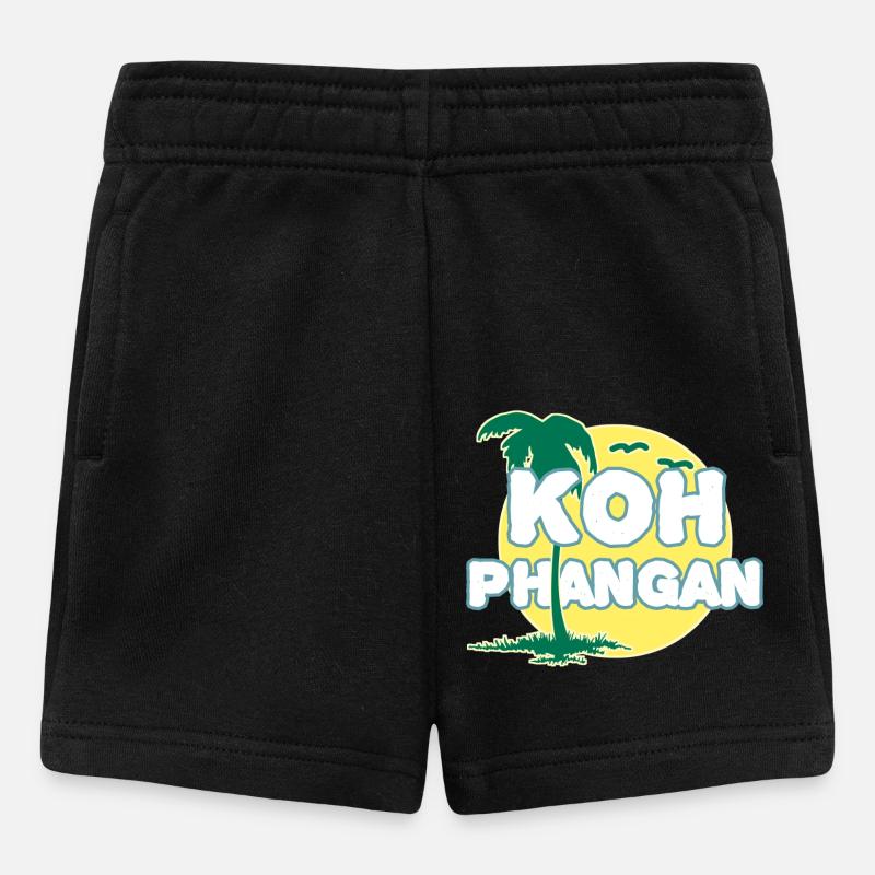 Full Moon Palm Tree K8h Phangan - Baby Shorts - black