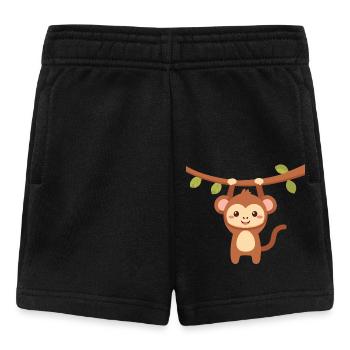 Monkey Design - Singe suspendu à un arbre - Short Bébé - noir - Devant