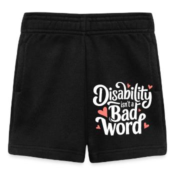 Le handicap n’est pas un gros mot Conscience Acceptation - Short Bébé - noir - Devant