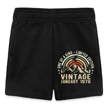 January 1978 Birthday Gift - Original 47 Years - Baby Shorts - black - Front