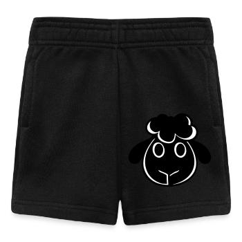Mouton Noir Visage Tête Petit Mignon Mignon - Short Bébé - noir - Devant