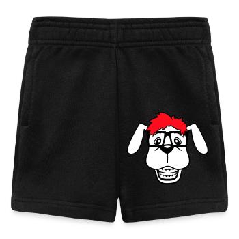 Hund Nerd Hornbrille Geek Zahnspange Schlau Lustig - Baby Shorts - Schwarz - Vorne