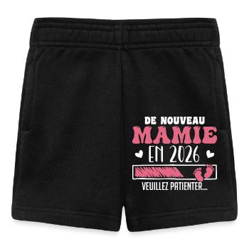 Grossesse Grand Mère Encore Mamie 2026 - Short Bébé - noir - Devant
