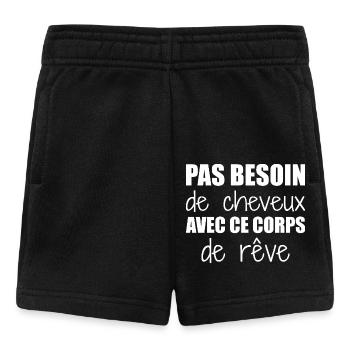 Pas besoin de cheveux avec ce corps de rêve - Short Bébé - noir - Devant