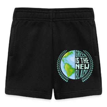 Le vert est la nouvelle planète noire Jour de la Terre - Short Bébé - noir - Devant