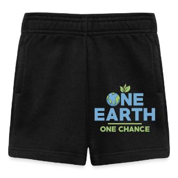 One Earth One Chance Planet Environmental Earth Da - Baby Shorts - Schwarz - Vorne