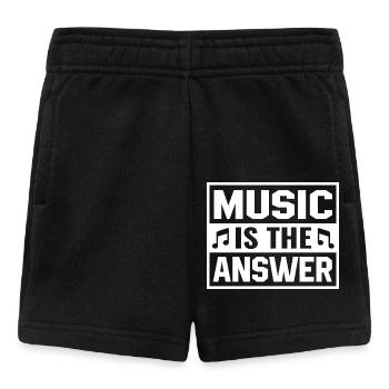 La musique est la réponse en disant design - Short Bébé - noir - Devant