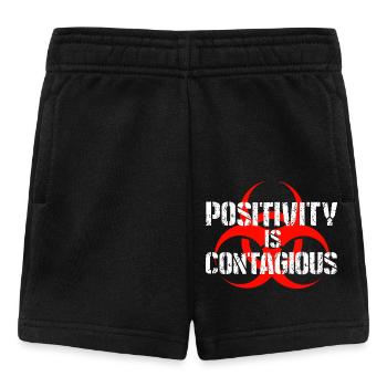 La positivité est contagieuse – Répandez de bonnes vibrations - Short Bébé - noir - Devant